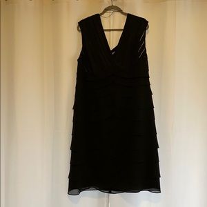 EUC Scarlett Nite black cocktail dress with sheer bodice